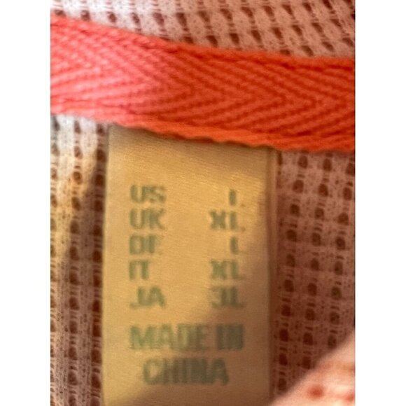 Logo Sweater Women L Pink Hoodie Tie Dye Active Sporty Yoga Feminine Boho 80s - Picture 8 of 12